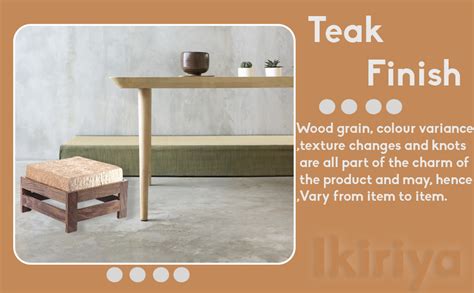 Ikiriya Solid Sheesham Wood Sitting Foot Stool with Cushion for for ...