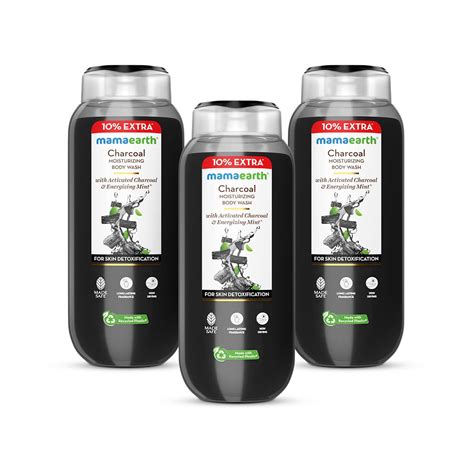 Buy Mamaearth Charcoal Moisturizing Body Wash with Activated Charcoal ...