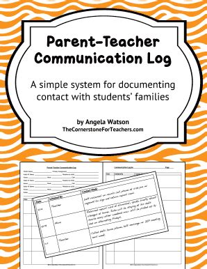 Parent-Teacher Communication Log - Fill Out, Sign & Share Online ...