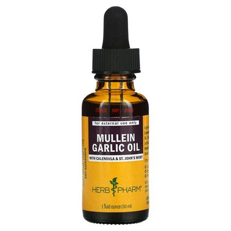 Herb Pharm, Mullein Garlic Oil with Calendula & St. John's Wort, 1 fl ...