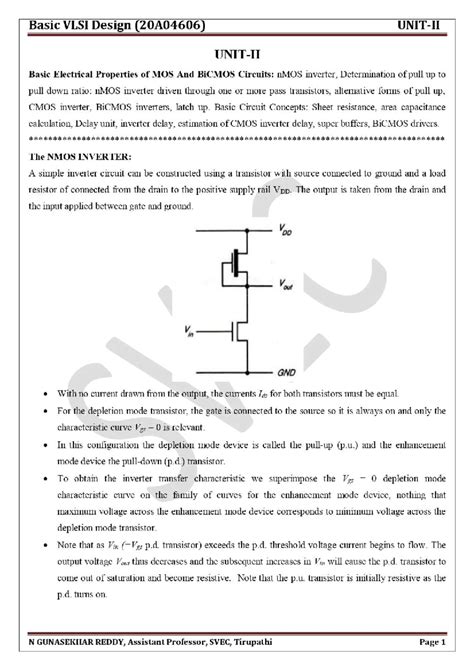 Basic VLSI Design(AUT)-UNIT IV Material - VLSI Design (20A04606 ...