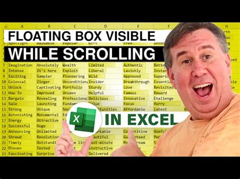 Image result for Excel Floating Box