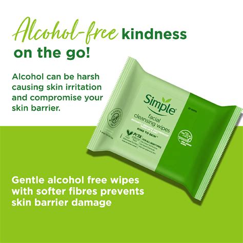 Facial Cleansing Wipes - 25 Wipes | Simple Skincare