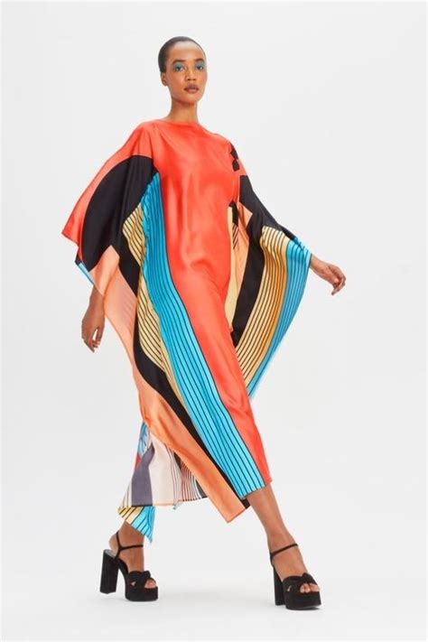 Sunset Soft Silk Kaftan – Navvi.in