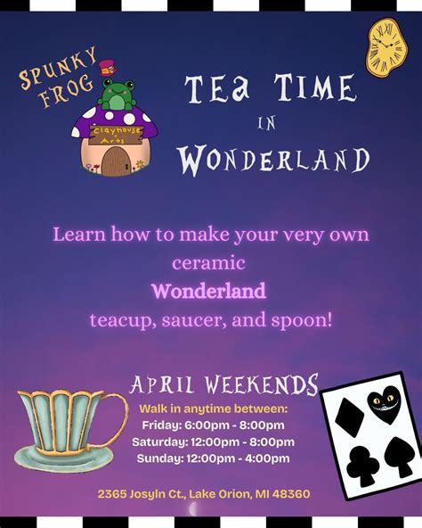 Wonderland Pottery Class: Handbuild Your Own Teacup, Saucer, and Spoon ...