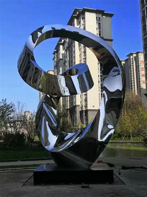 城市不锈钢大型抽象雕塑 - 方圳玻璃钢