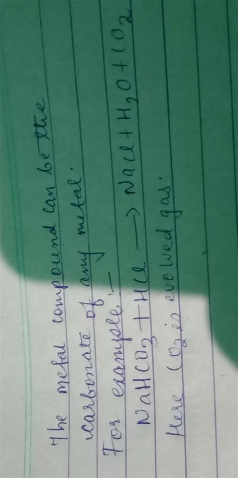 A metal compound x reacts with dilute hydrochloric acid to produce ...