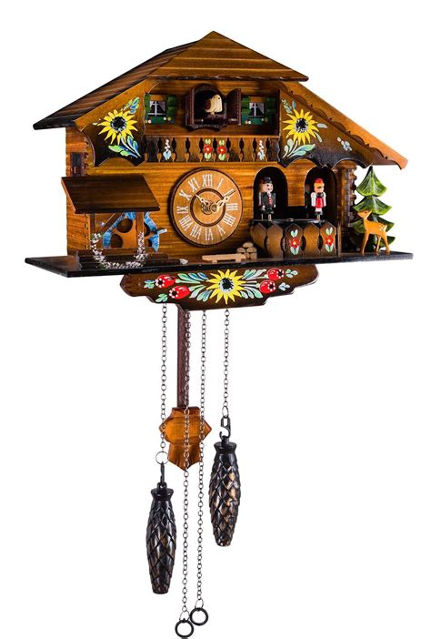Buy Kintrot Cuckoo Clock Pendulum Quartz Wall Clock Black Forest House ...