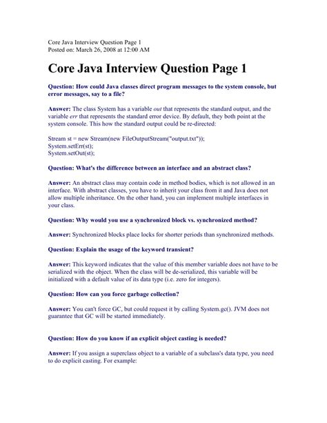 Image result for Java Core Paper Important Question