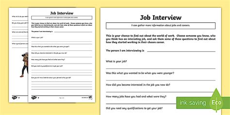 Job Interview Conversation Worksheet 的图像结果