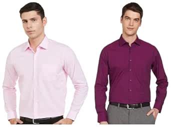 Van Heusen Men's Slim Fit Formal Shirt (Pack of 2) : Amazon.in ...