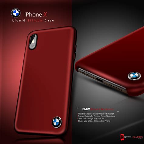 BMW ® Apple iPhone X Liquid Silicon Luxurious Case Limited Edition Back ...