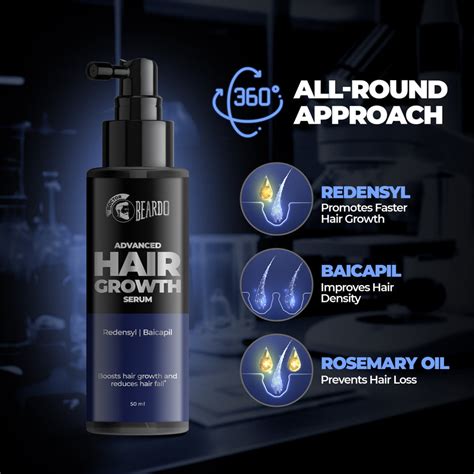 Beardo Advanced Hair Growth Serum (50ml) - Hair Growth with Redensyl ...