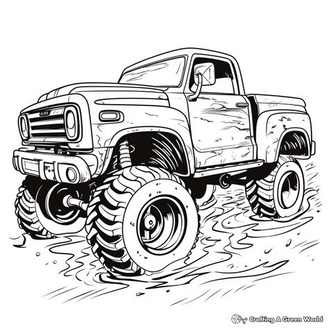 Mud Truck Coloring Pages - Free & Printable!