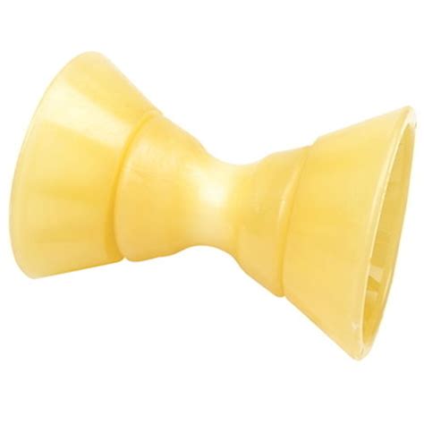 3 Inch Width Boat Trailer Non Marking Yellow Molded Rubber Bow Stop Assembly - White's Marine