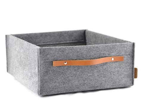 Buy Felt Storage Box With Leather Handle, Fits to Ikea Kallax, Expedit ...