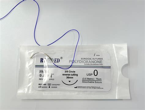Absorbable Monofilament Polydioxanone (PDS) Suture with Needle - Suture ...