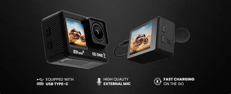 IZI ONE Plus 5K 48MP Action Camera 6-Axis Gyro Stabilization,110ft ...