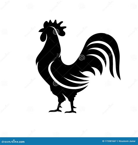 Rooster Silhouette Vector Illustration | CartoonDealer.com #106988020