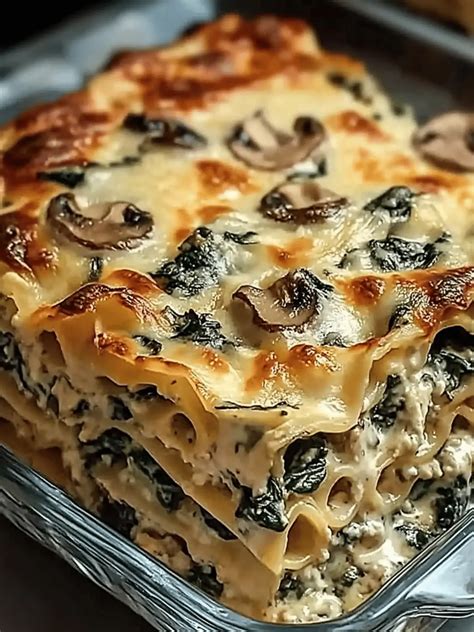 Creamy Spinach Mushroom Lasagna That Everyone Will Love – Sandra Recipes
