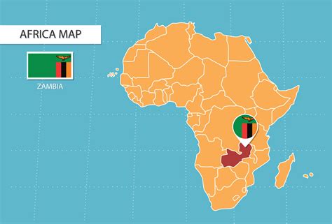 Africa Zambia Map