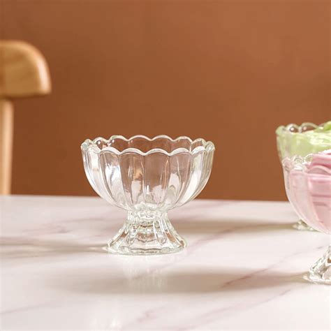 Buy Glass Ice Cream & Dessert Bowl Set of 6 | Nestasia