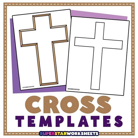 Cross Templates (Free Printables) - Superstar Worksheets