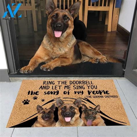 Ring The Doorbell And Let Me Sing German Shepherd Doormat | Welcome Mat ...