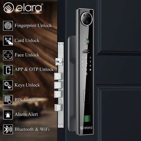 Elara Apex Pro Smart Door Lock, HD Display, Camera, Fingerprint, RFID ...
