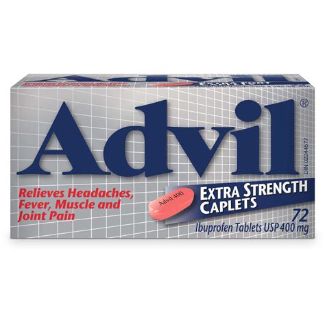 Advil Extra Strength Caplets 400 Mg Ibuprofen, Fast Pain Relief for ...