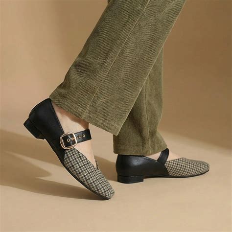 Black Houndstooth Mary Jane Flats – Dip Your Toes