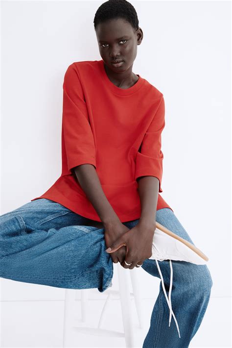 Women's Red Oversized T-shirt | H&M IN