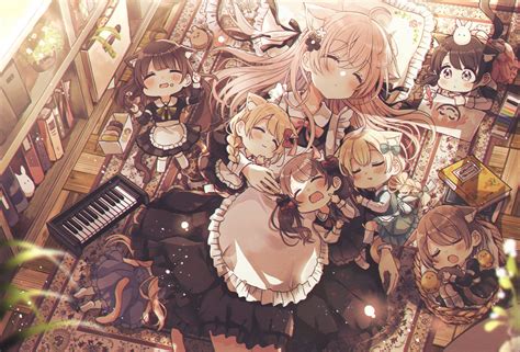 4K Ultra HD Wallpaper — Maid Anime Girls' Cozy Parlor | 4257x2892 ...