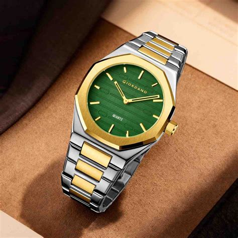 GIORDANO Elegant Analog Watch for Men with Octagonal Textured Dial ...