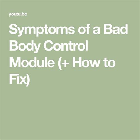 Image result for How to Tell If Body Control Module Is Bad