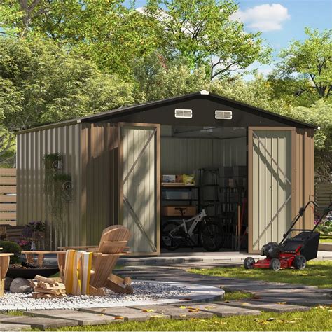 10x8 Metal Storage Shed with Weather Resistance