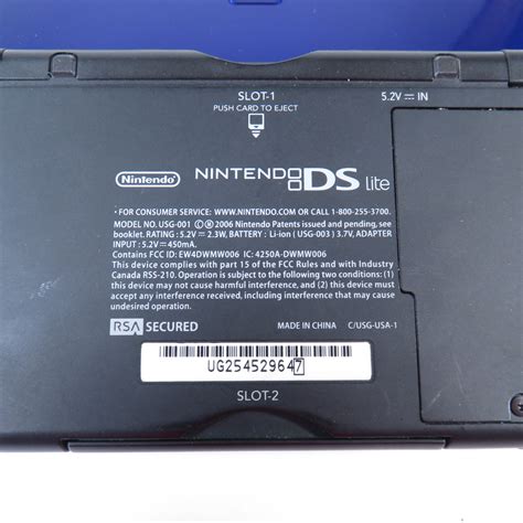 Nintendo DS Lite USG-001 Dual-Screen Touchscreen Handheld Video Game ...