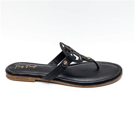 T Shape Flats - Black – Dapperfeet