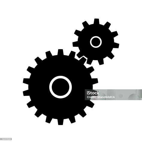A Pair Of Cog Wheels Interacting With Each Other Stock Illustration ...