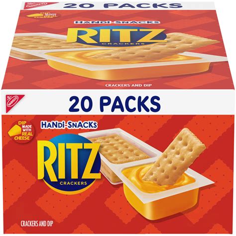 Buy Handi-Snacks RITZ Crackers 'N Cheesy Dip Snack Packs, 20 Snack ...