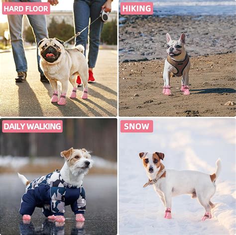 Petanim Small Dog Boots for Winter, Waterproof Dog Shoes