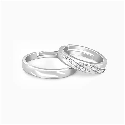 Silver Vintage Couple Band | Couple Ring Design – GIVA