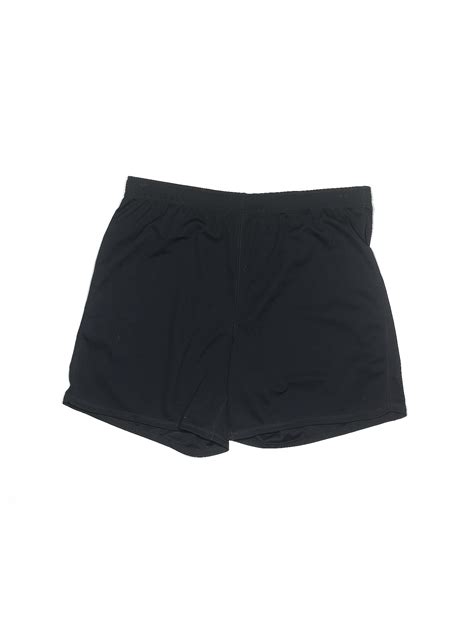 Lands' End 100% Polyester Solid Tortoise Black Athletic Shorts Size L ...