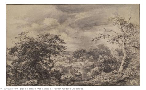 Museum Art Reproductions Ford in Wooded Landscape, 1655 by Jacob ...
