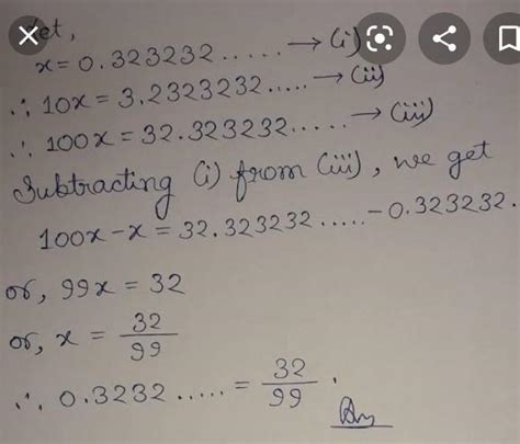 Convert 0.3232.... into rational form * - Brainly.in