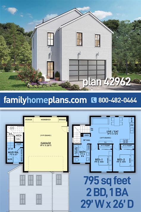 24x24 Garage With Apartment 2 Bed Garage Apartment Plan With 536 Sq Ft