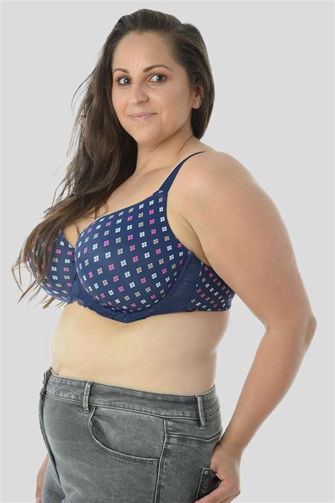 Elaina Bow Lace Push Up Bra Plus Sizes 40C-44DD