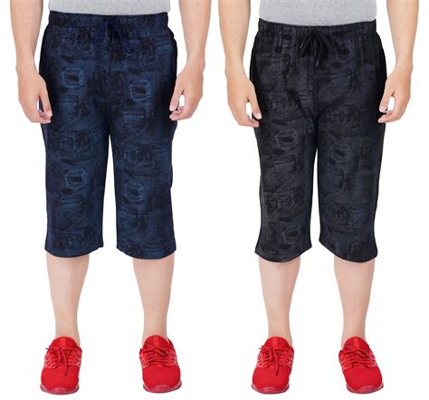 TIRUPUR GUIDEFASHION Men's Regular Fit Printed Three Fourth Capri ...