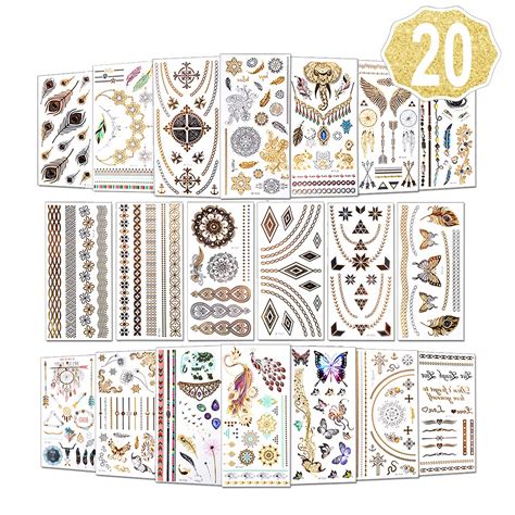 Buy AniSqui Temporary Tattoos for Women (20 Sheets Waterproof Festival ...