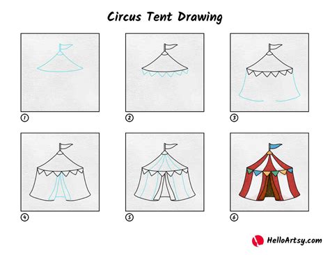 Circus Tent Drawing - HelloArtsy